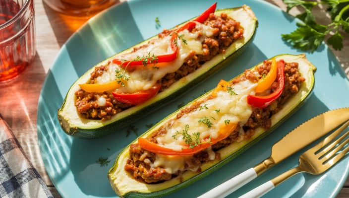 Ground Turkey Zucchini Boats Ground Turkey Zucchini Boats