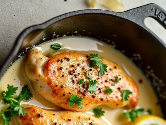Creamy Lemon Skillet Chicken