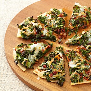 Chorizo and Kale Flatbread Wedges