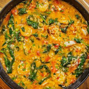 Mediterranean Shrimp & Rice Soup