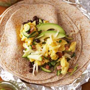 Green Eggs and Ham Breakfast Burritos