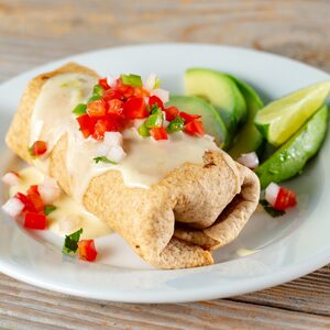 Air-Fried Chile Chicken Chimichanga