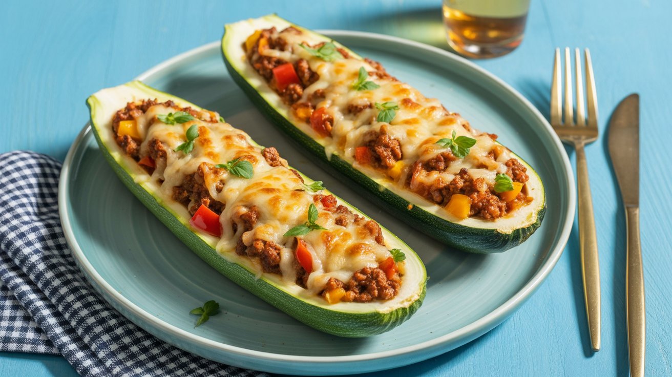 Ground Turkey Zucchini Boats Ground Turkey Zucchini Boats