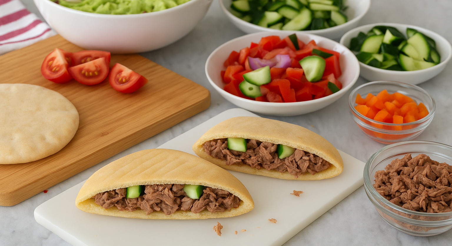 tuna pitta bread pocket recipe