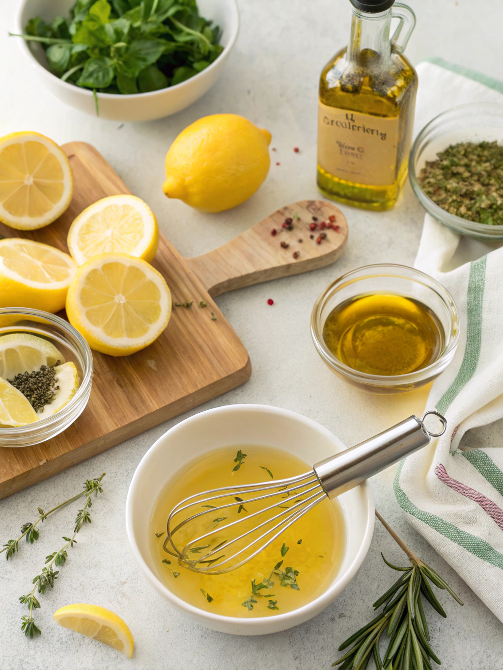 lemon citrus vinaigrette recipe preparing steps