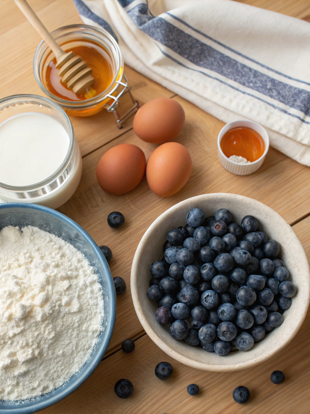 healthy blueberry pancake recipe ingredients