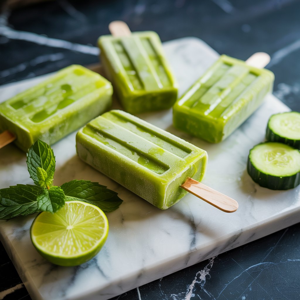 Cucumber Lime Popsicles Recipe cucumber lime popsicles