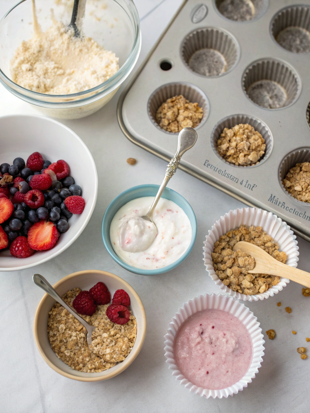 frozen oat cups with yogurt 