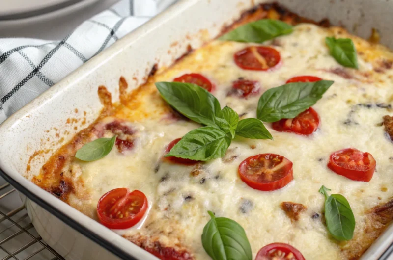 Keto Friendly Pizza Casserole With Heavy Cream And Eggs