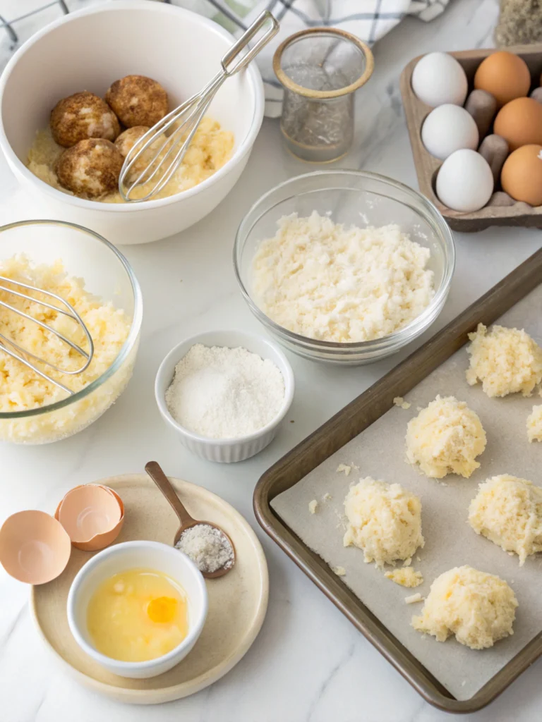 keto coconut macaroons preparing steps