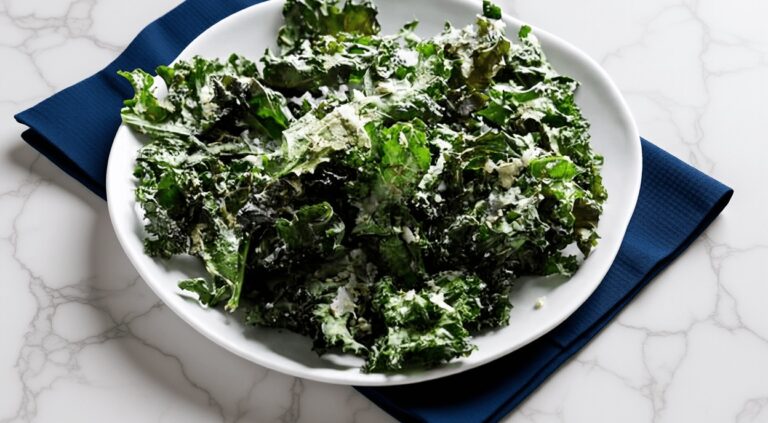 Kale Chips With Parmesan Cheese - Crispy, Cheesy & Irresistible