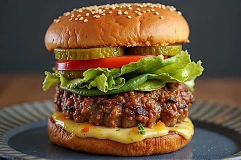 Juicy Mushroom Patty Burger Recipe (100% Veggie!)