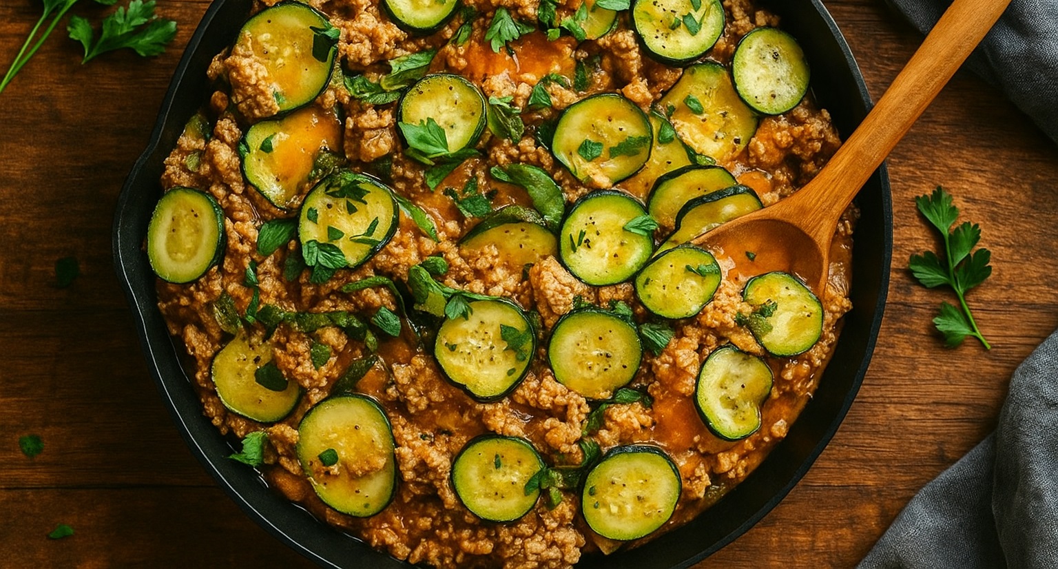 zucchini and turkey skillet