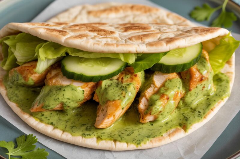 Delicious Flat Bread with Glazed Chicken: An Easy Mediterranean Treat