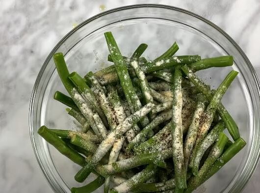 air fryer green beans air fryer green bean recipe