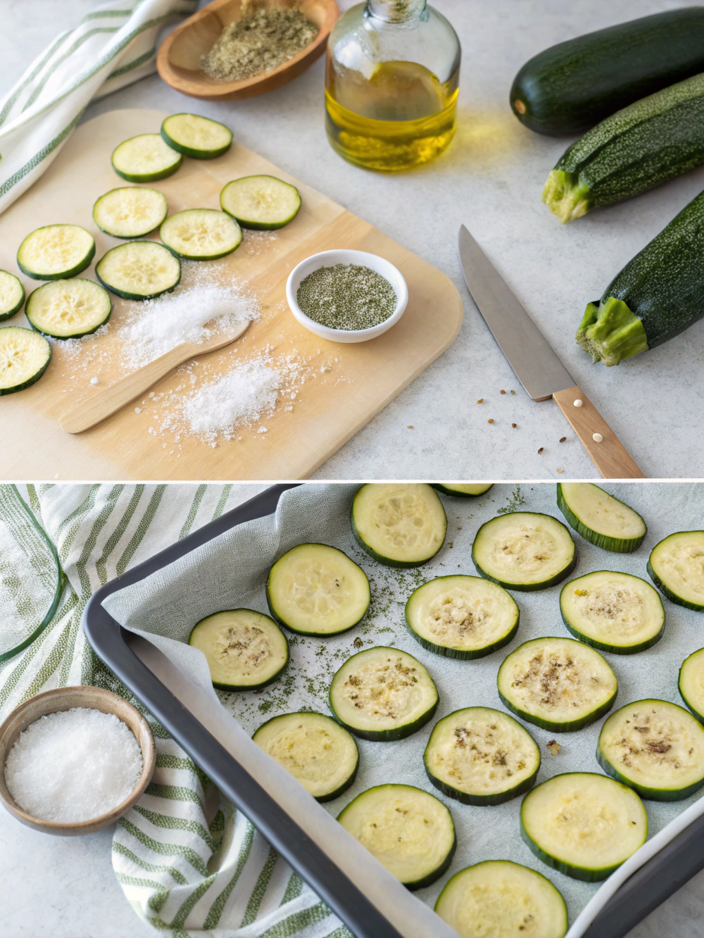 zucchini chips recipe preparing steps