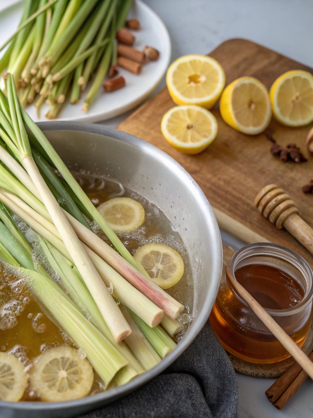 Easy Homemade Lemongrass Tea Recipe preparing steps