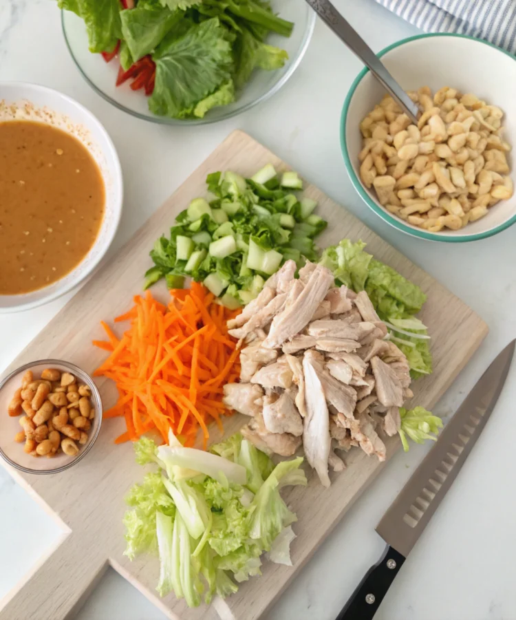 Thai Chicken Salad with Peanut Dressing Thai Chicken Salad with Peanut Dressing