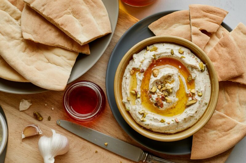 whipped feta with honey dip
